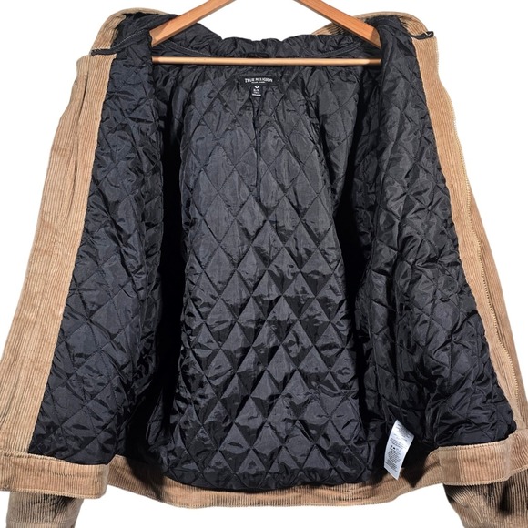 True Religion Vintage Corduroy Jacket Mens XL Extra Large Travertine Hooded - Picture 5 of 12